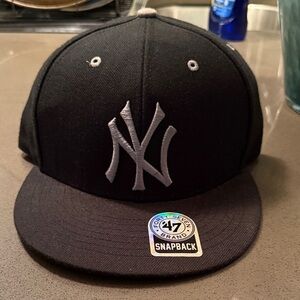 New Era Black and Silver Snapback Hat